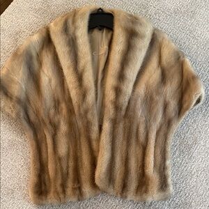 Vintage Tan Fur Cape